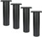 Qrity Pieds de Meubles en Alliage d'aluminium Pieds d'armoire Cuisine Canapé Table en Métal Hauteur 200mm Noir