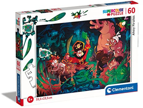 Clementoni - 26111 - Supercolor Puzzle Pirates - Puzzle Mit 60 Teile - Puzzle Für Kinder Ab 5 Jahren, Made In Italy