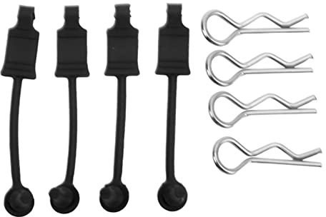 Entatial RC Body Clips, Rubber + Steel 1/10 RC Car Body Clip Retainer, for Losi Lasernut U4 1/10, for Tenacity DB, for Arrma Granite, for Big Rock, for Typhoon