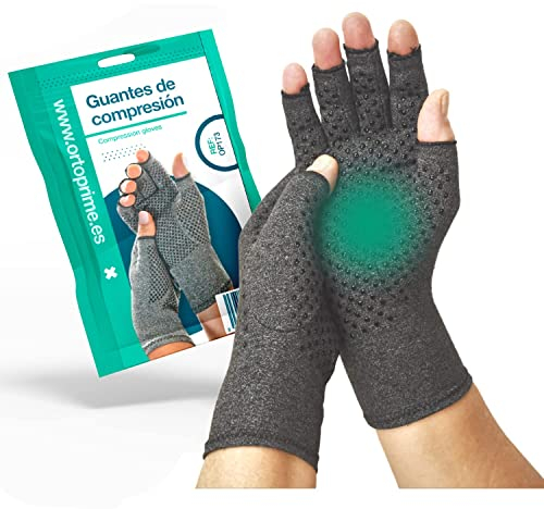 OrtoPrime PAR Guantes Artritis y Artrosis CONFORT - Guantes de comprensión Artritis Reumatoide - Compression Gloves - Guantes Antiartritis Hombre y Mujer - ALIVIO Dolor LIBERTAD de Movimiento (Small)