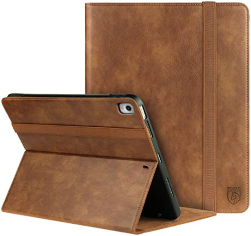 Rosso Element Apple iPad Pro 11 (2018/2020/2021/2022) Hülle mit Stifthalter - Verstellbarer Book Case mit Sleep/Wake Funktion und Gummiband Braun