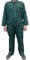 DSTOCK60, Combinaison de Travail Verte, 6 Poches, 2 Zips, 80% Polyester - 20% Coton