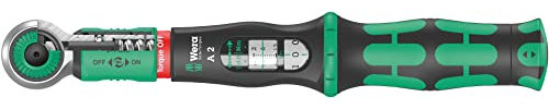 Wera 05075801001 Safe-Torque A 2 Drehmomentschlüssel mit 1-4''-Sechskantantrieb, 2-12 Nm, Schwarz-grün, 1/4, 2-12 Nm