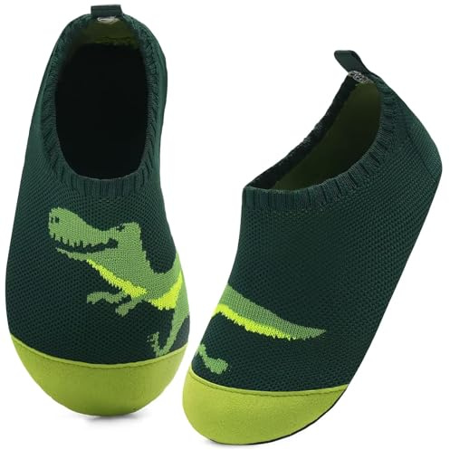 Kyopp Hausschuhe Kinder Junge Mädchen Atmungsaktive Leicht Barfussschuhe | Rutschfest Turnschläppchen, Weich Lauflernschuhe, Kindergarten Pantoffeln, Unisex Kleinkinder Slippers, Gr.20-35
