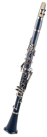 Professionelle B-Klarinette Mit 17 Tasten, ABS-Klarinette, Vernickeltes Kupfer-Kit Mit Klarinette, Stimmzungen, Gurt, Koffer Und Komponenten (Color : Dark Blue)