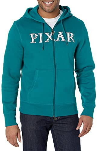 Amazon Essentials Disney | Marvel | Star Wars Men's Fleece Full-Zip Hoodie Sweatshirts (Available in Big & Tall), Pixar Logo, XXL