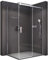BERNSTEIN - Cabine de douche d'angle 110x90x195cm porte coulissante verre trempé ESG 6mm anticalcaire, Profilés chrome, Charnières réversibles gauche/droite - NT806FLEX