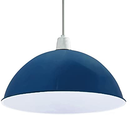LEDSone Metal Lamp Shades Living Room Ceiling Pendant Light Shade 21cm Easy Fit Lampshades Only for Industrial Ceiling Light Fitting Bedroom, Kitchen(Free Reducer Plate)
