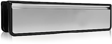Xfort MailPlate Luxe 10 Letterplate Satin Chrome, Premium Draught Proof Postal Letterbox, Telescopic Sleeved Letter Box For Wooden, Composite And uPVC Midrail Doors With 40-80mm Door Thickness.