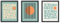 Poster Master 3-teiliges geometrisches Vintage-Poster – Retro-minimalistischer Druck – 20,3 x 25,4 cm, ungerahmte Wandkunst – Geschenk für Künstler, Freund – Halbkreise, Sonne und Mond Muster,