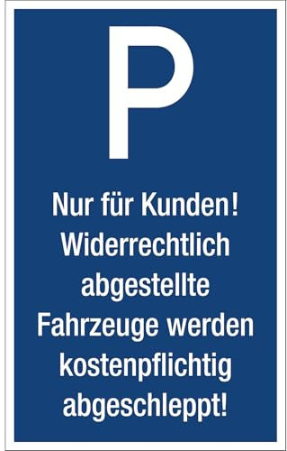 kaiserkraft | Parkplatzkennzeichen | Kunststoff | P/Nur für Kunden! | LxH 250 x 400 mm