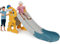 Toboggan Enfant Intérieur, Toboggan Pliable avec Panier de Basketball, Toboggan pour Enfants, 3 en 1 Toboggan, Dinosaure - 180 x 80 x 145 cm - Charge Max 60kg