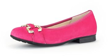 Gabor Damen Klassische Ballerinas, Frauen Flats,Leichte Mehrweite (G),Halbschuhe,Sommerschuhe,Slipper,Ballett-Schuhe,pink (Gold),37 EU / 4 UK
