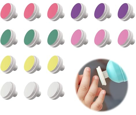 Almohadillas Cortaúñas Bebe Electrico, Lima de Uñas Eléctrica para Bebés, Cabezas de Molienda para Lima de Uñas para Bebé, Evita Que Las Uñas Del Bebé Arañen La Piel, 18 Piezas
