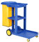 Nisorpa Commercial Cleaning Cart Cleaning Trolley on Wheels Janitors Cleaning Trolley Housekeeping Carts 3-Tier Heavy Duty Cleaning Utility Service Cart for Hotel School Office Blue
