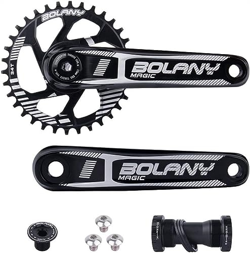 TINAIWAN Kurbelgarnitur, Mountainbike, hohl, integriert, GXP-Kurbelarm-Set, 170 mm, 34T/36T, Einzel-Kettenblatt-Kurbelgarnitur mit BSABB