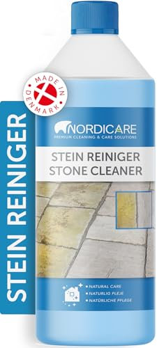 Nordicare Stone and Concrete Cleaner – Professional Alkaline Formula for Outdoor and Indoor Stone and Concrete Surfaces – Removes Dirt, Weathering Residues, Oil Stains, and Tough Stains (1000ml)