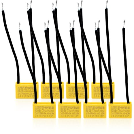 Innfeeltech 8 Stück Sicherheitskondensatoren 275V 0.47uF X2 Entstörung von Differentialstörkondensatoren 18 * 16 * 10mm, Pitch P 65/65mm