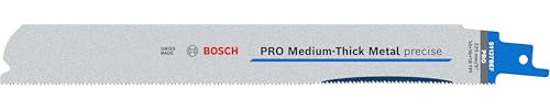 Bosch 25 hojas de sierra sable PRO Medium-Thick Metal S1137BEF precise (para tubos y perfiles de metal, metales no ferrosos, longitud 225 mm, accesorio profesional sierra de sable)