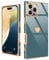 Urarssa for iPhone 16 Pro Max Case Cute Rectangle Heart Pattern Luxury Gold Plating Cases Women Girls Shockproof Bumper Silicone Protective Cover for iPhone 16 Pro Max, Grey