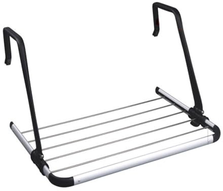 Stendibiancheria da interno a 6 barre con bracci pieghevoli, stendibiancheria per radiatori, portasciugamani, asciugabiancheria, per bagno, davanzale, ringhiera del balcone (66*37 cm/25,9*14