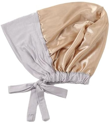 YUECIBAI Schal Damen Doppels Chicht Modal Satin Hijab Kappe Unterkappe Mit Krawatte Bonnet Hijabs Für Frauen Schals Turban Bandana 4