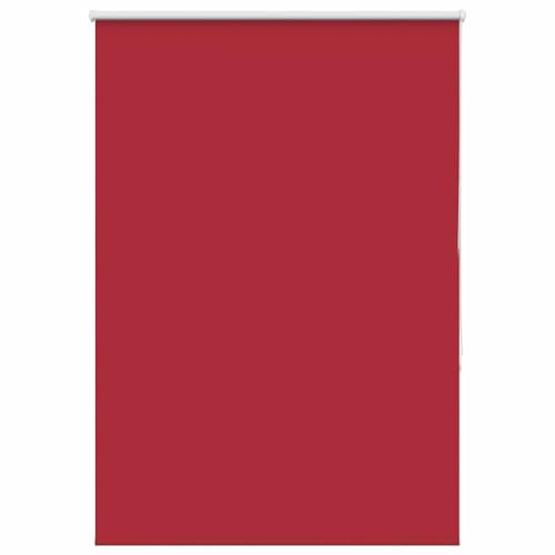 vidaXL Verdunkelungsrollo Rot 95x130 cm Stoffbreite 90,7 cm Polyester, Rollo, Klemmfix, Thermorollo, Verdunklungsrollo, Klemmrollo, Fensterrollo