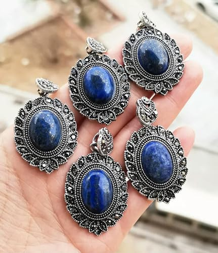 5 Stück Lapislazuli-Edelsteinanhänger
