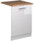 Vicco Panel Frontal del lavavajillas Fame-Line, Blanco Alto Brillo, 60 cm, ET Roble