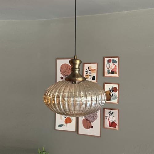 Lampe suspendue élégante en verre et métal, 30 cm, éclairage moderne pour îlot de cuisine, abat-jour E27, salon et salle à manger