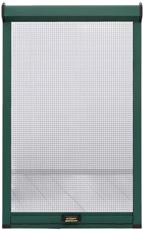 Genérico Mampara retráctil de Aluminio for baño - Diseño Enrollable DIY, Malla Fina y discreta for Ventanas corredizas pequeñas (tamaños Personalizados Disponibles)(Green,40x50cm/15.7x19.7in)