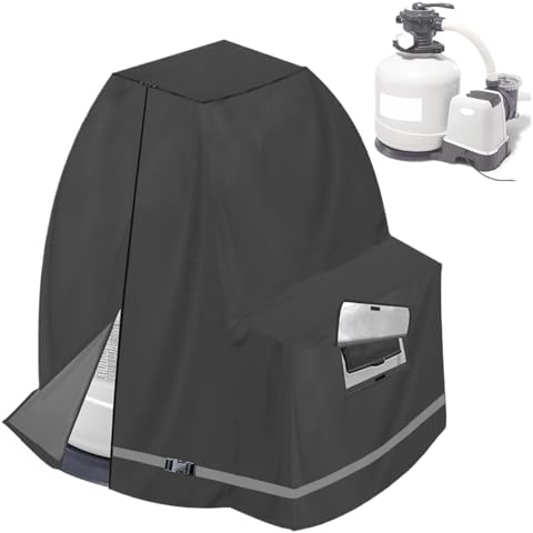 Für Pool-Filter, Abdeckung für Poolpumpe, Silberbeschichtung 420D, UV-Schutz, wasserdicht, Anpassung 35-40 cm, Kinderschutz