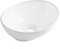 AQUAUNO GOYA - Lavabo da appoggio, 42 x 33 cm, ovale, in ceramica bianca, senza foro per rubinetto e troppopieno, per sanitari, bagno e WC per ospiti