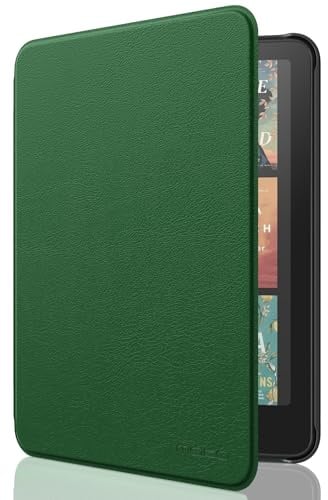 MoKo Étui pour 7 Kindle Paperwhite 12e Gén.& Colorsoft 2024,Vert Feuille | Coque Légère, Veille/Réveil Automatique, Imperméable, Compatible Kindle Paperwhite 12e Génération & Kindle Colorsoft 1st