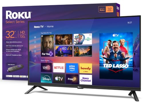 Roku Smart TV 2026 – Serie Select da 32 pollici, TV HD 720p – RokuTV con telecomando vocale – TV LED a schermo piatto con Wi-FI per Trasmettere in diretta notizie locali, sport e