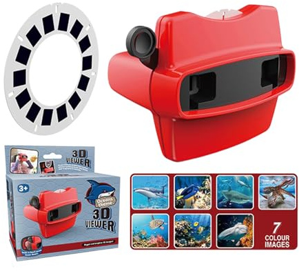 View Finder For Kids - 3D Slide Educational Stem Viewer, Portable Interactive Projector Toy, 3D Stereoscopic Viewer Toy For Kids Adults Boys Girls Classroom Home Preschool Kindergarten Holiday