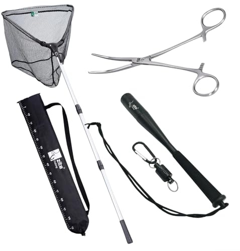Zite Fishing Teleskop Kescher Angeln 160cm & 210cm I Kescher gummiert I | Angel Unterfangkescher Angelkescher gummiert Käscher Angeln Teleskopkescher Angel-Kescher, Karpfenkescher, Raubfisch-Kescher