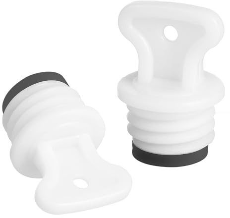 Gummistopfen für Tragbare Wärmflaschen, 2 Stück, 18mm Schraubverschluss | Gummi und Kunststoff, Weißer Ersatz für 18mm Gewinde, Dicht, Robust, Praktisch für Kalte Tage