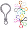 PH PandaHall 98Pcs Schlüsselanhänger Karabiner 14 Farben Kunststoff Hummer Haken Birne Geformt karabiner Clips Klaue Snap für Schlüsselanhänger Key Chain, 51x25x5.5mm, Loch: 6mm