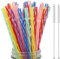 32 Pieces Re-usable PP Straws Fit for Mason Jars, Tumblers, BPA-Free, 9 Rainbow Colored Unbreakable Drinking Straws with 2 Cleaning Brushes and Straw Carrying Case- Eco-Friendly