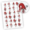 24 Aufkleber Adventskalender Zahlen Fest Weihnachten Aufkleber Sticker DIY Wichtel rote Mütze
