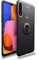 NALIA Ring Handyhülle kompatibel mit Samsung Galaxy A20s Hülle, Silikon Cover mit 360-Grad Finger-Halter für magnetische KFZ-Halterung, Schutzhülle Phone Case Handy-Tasche Etui Bumper, Farbe:Schwarz