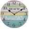 Cepewa Wanduhr XL Beach Nostalgie Ø 45cm Uhr Retro Shabby chic im Holzdesign Plankenoptik (1 x XL Wanduhr Beach)