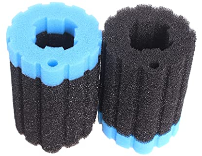 INGVIEE Compatible Éponge de Rechange pour Oase BioPress 4000/5000 (4X Noir Gros, 2X Bleu Fin)