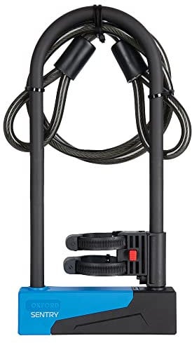 Oxford LK329 Sentry Duo U-Lock Cycle Security, Silver, 320mm x 158mm + Cable, Set of 2 Pieces
