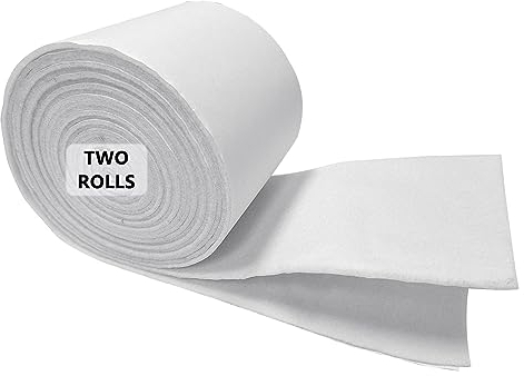 Jtnohx Filz Selbstklebend, Filzband Selbstklebend, 10cmx2.5m Filz für Stühle, 1.4 mm dick 2 Rollen Rückseite Kleber Filzgleiter für Box Liner Cup Mat Bilderrahmen Möbel(Weiß)