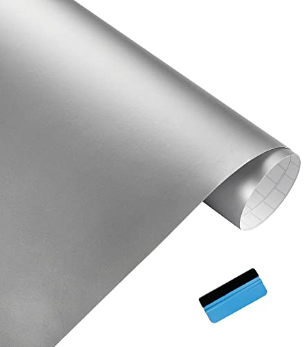 NewL Matte Vinylfolie für Autos, Aufkleber und Aufkleber, Folie, blasenfrei, Dekoration, DIY, Motorrad, Automobil, Autozubehör (Silber, 50cm x 150cm)