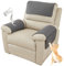 HonunG Sessel überzug,Sesselschoner Mit Armlehnesesselschoner, Sesselschoner,Sofa Bezug,Anti-Rutsch Wasserdicht Waschbar Armkappen Für 1 2 3 Sitzer (Dunkelgrau,2 Sitzer | 4 STK)