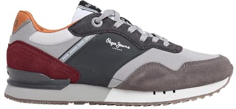 Pepe Jeans London Brand Leder Turnschuhe grau