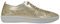 PAYMA - Zapatillas Deportivas Sneakers de Piel para Mujer. Flexibles y Cómodos. Zapatos Planos Casual. Cordones Elásticos. Gran Confort. Color: Platino 2, Talla: EU 38